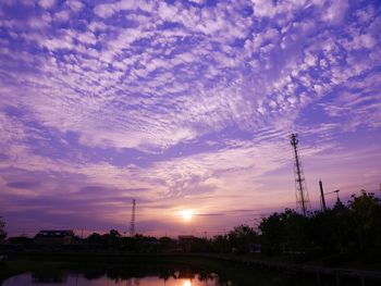 Scenic view of dramatic sky during sunset