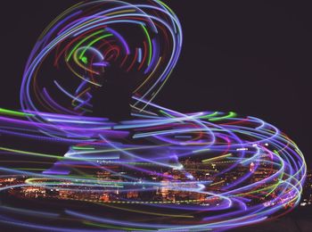 Light trails at night