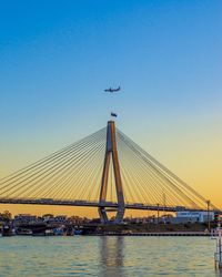 View of suspension bridge against sky