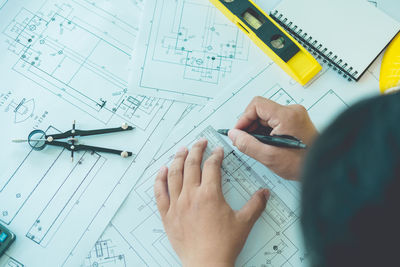 Architect working at desk in office