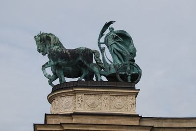 Low angle view of statue