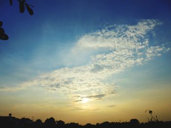 Low angle view of sky during sunset