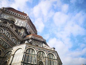 Low angle view of temple building against sky