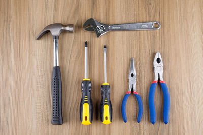 Directly above shot of objects on table