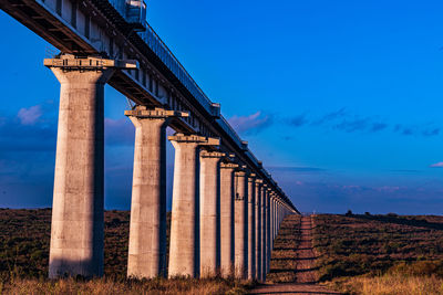 Low angle view of bridge against sky