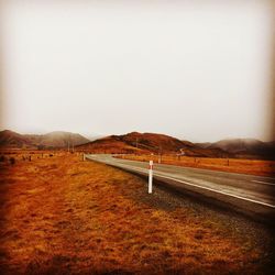 Landscape against clear sky