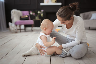 Mother comforts