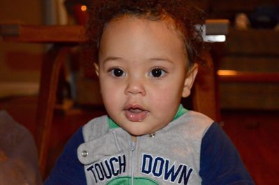 Close-up portrait of cute baby