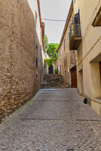 Narrow alley amidst buildings in town