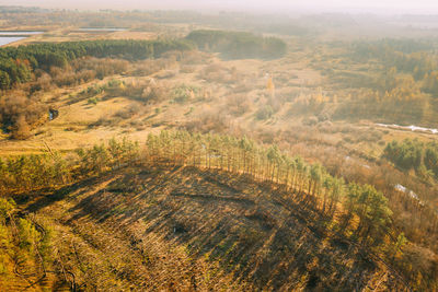 High angle view of landscape