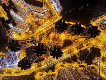 Blurred motion of cars on road at night