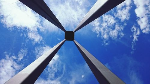 Low angle view of bridge against sky