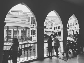 People standing in city