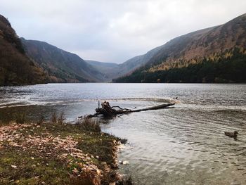 Scenic view of lake against mountains