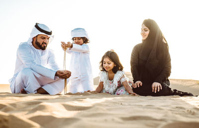 Group of people on beach