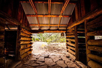 Low angle view of ceiling