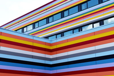 Low angle view of colorful building