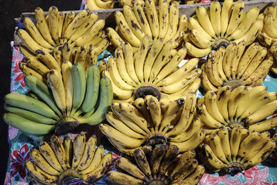 Close-up of bananas for sale at table