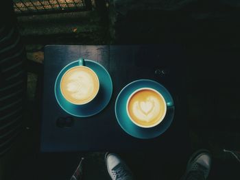 Coffee cup on table