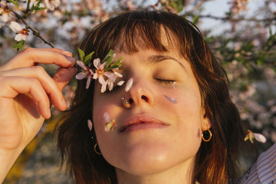 Close-up portrait of a woman