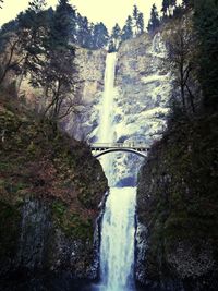 Scenic view of waterfall