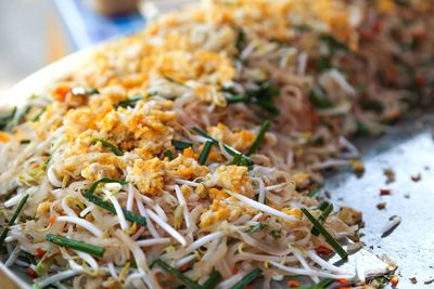 Close-up of meal served in plate