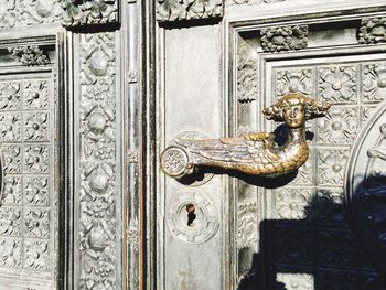 Close-up of door knocker