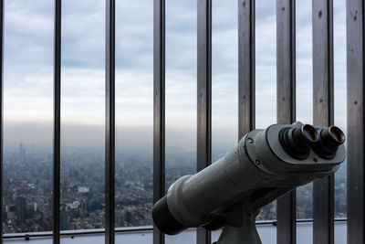 Close-up of cityscape against sky