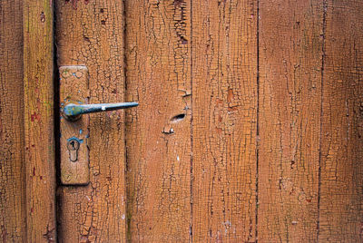 Close-up of wooden door