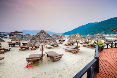 Panoramic view of beach against sky