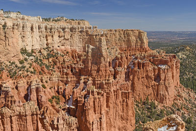 Colorful cliffs in the mountains in bryce canyon national park in utah