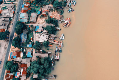 Aerial view of harbor