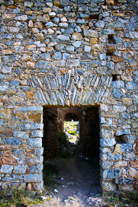 Stone wall of old building