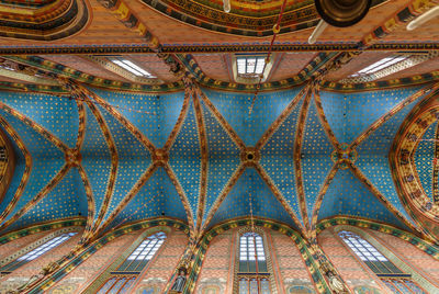 Low angle view of ceiling of building