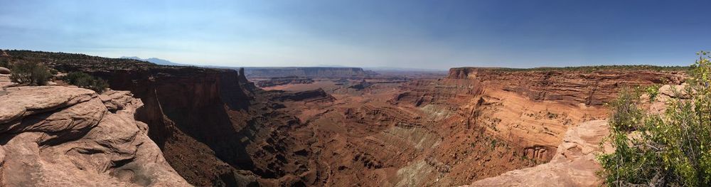 Panoramic view of dead horse point state park against sky