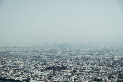 High angle view of townscape against sky