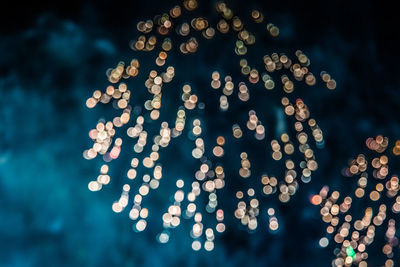 Close-up of illuminated christmas lights