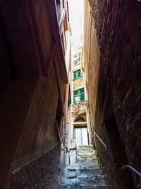 Narrow alley amidst buildings in city