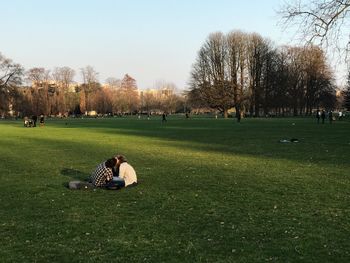 Man sitting in park