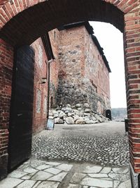 Entrance of historic building