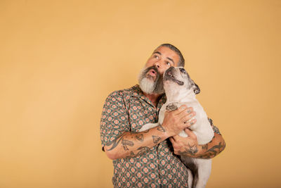 Man looking at camera