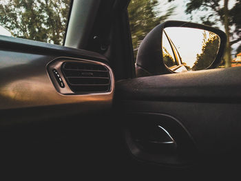 Close-up of car window