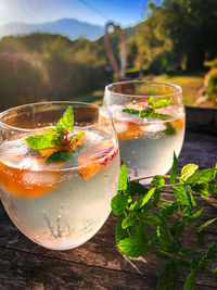 Close-up of drink on table