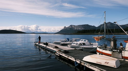 Boats in sea