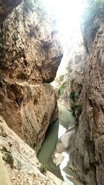 Rock formation against sky