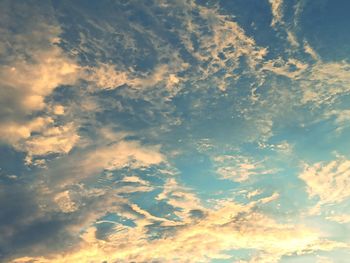 Low angle view of clouds in sky