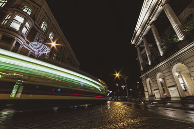 blurred tram