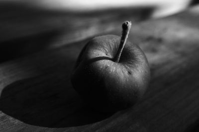 Close-up of apple on table