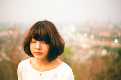 Portrait of a beautiful young woman