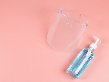 Close-up of glass bottle on table